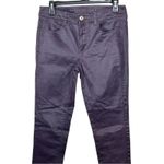 American Eagle  Purple Coated Hi-Rise Jeggings Sz 8 Skinny Stretch Pants Photo 3