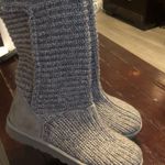 UGG  Classic Cardy knitted sweater 3 button fold over boots.Silver color. Size: 8 Photo 0