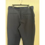 Kirkland Signature Women's XL Navy Blue Dress Pants Side Zip Cropped Leg Slit Photo 2