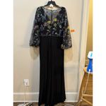 Mac Duggal 79379 Embroidered Illusion Puff Sleeve Column Gown Size 12 Floral Photo 4