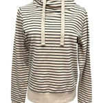 Known Supply Sz Small Sand Nude Striped Hoodie Pullover Sweater Organic Cotton Black Photo 0