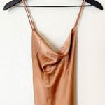 Show Me Your Mumu Tuscany Maxi Slip Dress Copper Luxe Satin Size Medium Photo 3