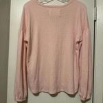 cupio  pale pink long sleeve top embroidered flowers size L Photo 3