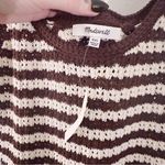 Madewell Open-Stitch Sweater Tank Sand Stripe Sleeveless Top Photo 2