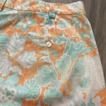Tibi  Shorely Orange Floral Chino Shorts Sz 10 Photo 9