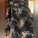 ZARA  Pants  Floral Velvet Boho Wide leg  Size  Small Photo 9