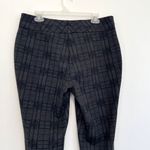 Ivanka Trump  Slim Ankle Pant Dark Gray Black Navy Plaid Ponte Pull On Crop Work Photo 10