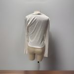 Wild Fable  Women Large Trendy Square Neck White Long Sleeve Pointelle Shirt New Photo 1