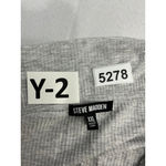 Steve Madden Womans Long Sleeve Button Down Top XXL Gray V Neck Scrunch Front Photo 2