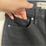 Madewell NWT Womens Jeans Denim Black Mid Rise Kick Out Crop Ankle Size 24 Photo 5
