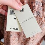 Lucky Brand Printed Vivienne Top- Tan Multi- Size Medium- NWT Photo 7