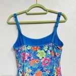 Into the Bleu by Amerex Blue Floral One Piece Swimsuit Dress Sz 10 NWT Photo 4