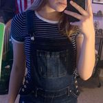 No Boundaries Denim Shorts Overalls Photo 0