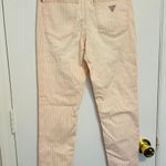Guess 1981 Striped Skinny Jeans American Star Pink/White Size 26 Photo 1