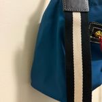 Frances Valentine June Hobo Handbag Navy Striped Strap Gold Zip Blue Photo 6