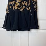 VINTAGE SPENCER ALEXIS LONG SLEEVE FLORAL DRESS holiday special occasion Black Size M Photo 2