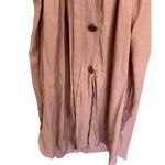ZARA  Oversized Mauve Pink Shirt Long Sleeve Dress with Belt Size Large Photo 2