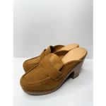Splendid Clogs Womens 9 Vina Platform Tan Suede Leather Slip On Casual Heels Photo 3