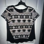 Sunday in Brooklyn  Black and Gray Geometric Shirt Boho Aztec Photo 2