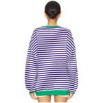 Free People Classic Striped Oversized Crewneck / Sand Dollar Combo Photo 2