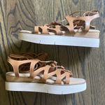 Bamboo NWOT Brown  Lace Up Gladiator Sandals Photo 0