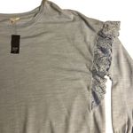 Crown & Ivy NWT  Soft Blue Eyelet Lace Detail Long Sleeved Sweater‎ Size 3X Photo 1