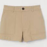 H&M Brand New  Women's US 10 Brown Cargo Style Mom Shorts Hiking Outdoors Photo 0
