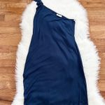 1. State  Blue One-Shoulder Ribbed Bodycon Dress Photo 2