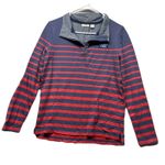 LL BEAN Soft Cotton Rugby Striped Henley Sweater 501241 Women’s Small Gray Photo 0