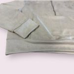 Tahari  cream pullover quarter zipped suede textured sweater​​​​​​​​​​ Photo 5