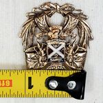 Armostantlecis Dieuet Mon Droit Enamel Military Pin 1.25" Gold Photo 3