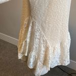 Orange Creek Ivory Waffle Lace Knit Top-Like New Photo 4