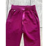 FIGS Scrub Pants Womens XXS Tall Magenta Boston Slim Jogger Medical Zip Pockets Photo 2