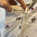 Reformation  Cream Floral Backless Dress Photo 5