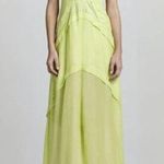 NWT SUBOO Silk Blend Maxi Dress Yellow Green Size XS Sleeveless Photo 0