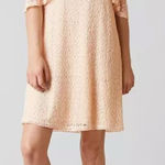 Paper Crane  High Neck Cold Shoulder Adjustable Spaghetti Strap Cream Dress Small Photo 0