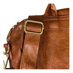 Backpack Purse Convertible Travel College Shoulder Bag Brown Animal Print Strap Photo 5