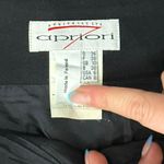 Vintage 90s Black Green Ribbon Ruffle Stripe Wool Pencil Knee Length Skirt sz 6 Photo 4