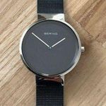 Bering Unisex Luxury Watch Blue Mesh Stainless Adjustable Bracelet Blue Dial NIB Photo 5