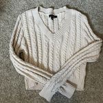 Boutique Cropped Sweater Tan Size M Photo 1