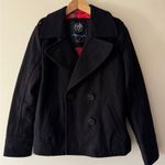 American Eagle Navy Blue Wool Pea Coat Photo 0
