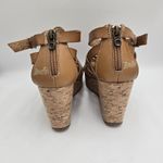 blowfish Malibu Piper Cork Wedge Sandals Tan Woven Gladiator Strappy Women Sz 6 Photo 3