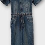 Free People  Edison Wide Leg Denim Jumpsuit Size Medium Photo 0