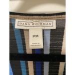 Dana Buchman ‎ womens Geometric Striped 3/4 sleeve top Petite Medium NWT MSRP $44 Photo 1