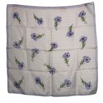 Laura Ashley Vintage 100% silk floral check square scarf pink purple 21 x 21" Photo 0