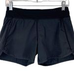 Ivivva Lululemon Relay Racer Athletic Shorts Sz 14 girls 4 womens Black Grey Photo 0