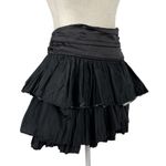 ZARA NWT Black Frilled Mini Skirt With Ruffles Tiered Party Bloggers Fave Sz M Photo 5