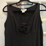 Doncaster Vintage Silk Goth Formal Midi Dress Rosette Detail Size 8 Cocktail Photo 1