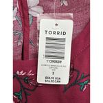 Torrid Midi Challis High Neck Dress Berry Dianne Floral 3X NWT Photo 5