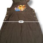 Disney  Vintage Corduroy Jumper Dress Sz Large Brown Winnie the Pooh Embroidered Photo 12